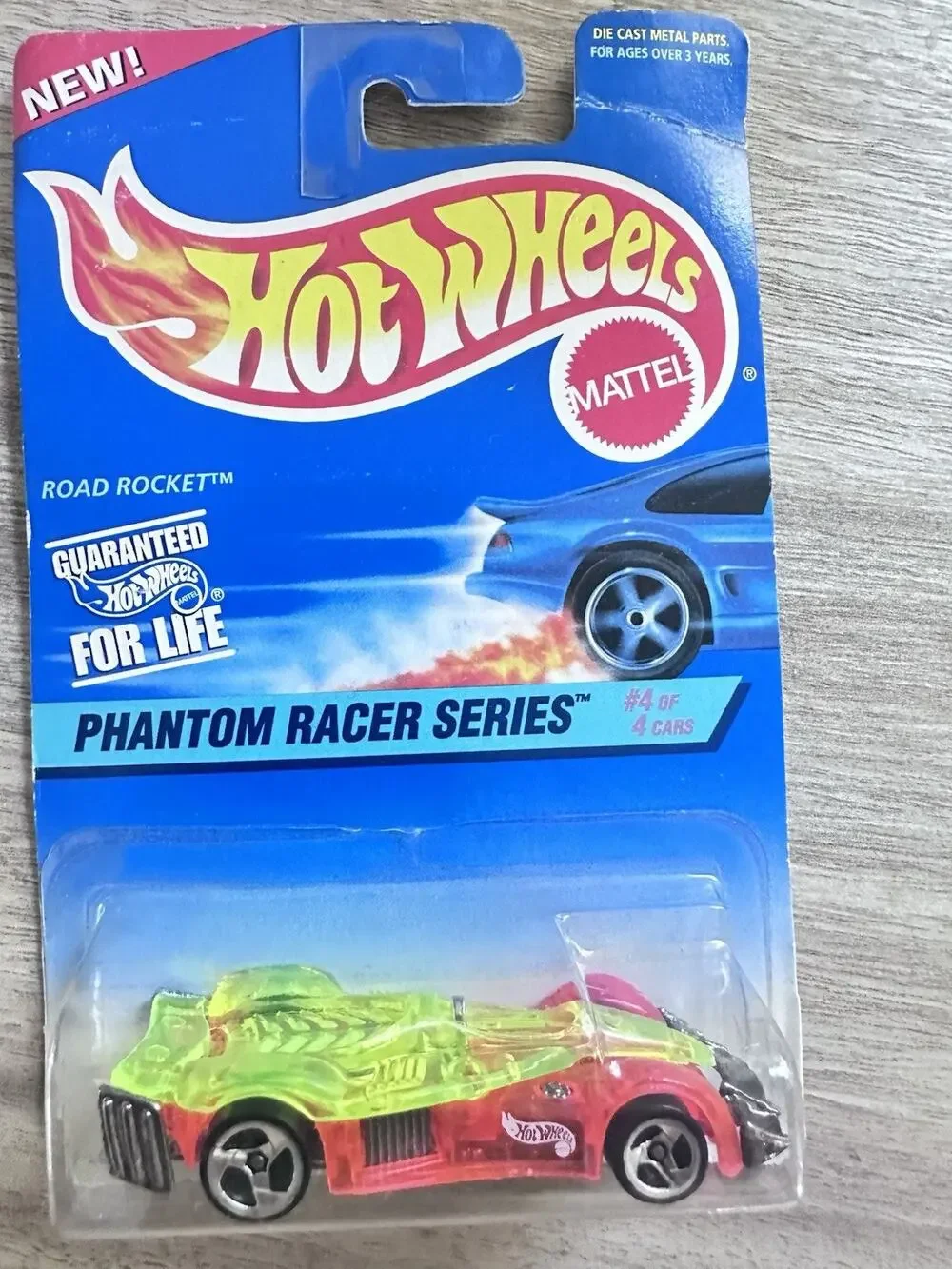1997 Hot Wheels #532 Phantom Racer Series 4/4 ROAD ROCKET Orange-Yellow H36